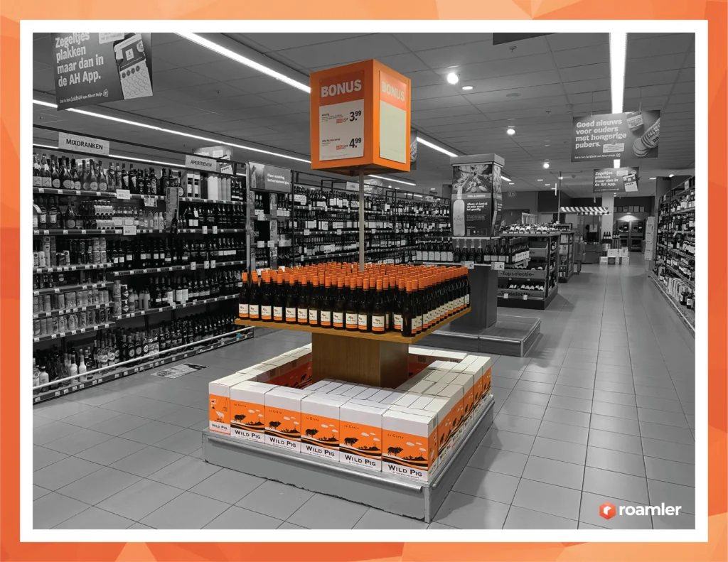 Example of a second placement display in a store